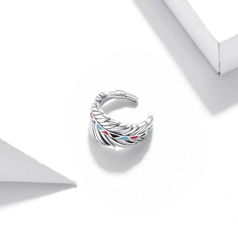 (image for) Pandora Style Silver Ear Clip, Wings - SCE1114 - View 4