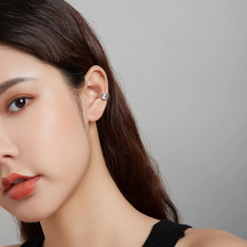 (image for) Pandora Style Silver Ear Clip, Wings - SCE1114 - View 7