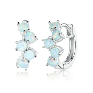 (image for) Pandora Style Silver Hoop Earrings, Dream Bubbles - SCE941