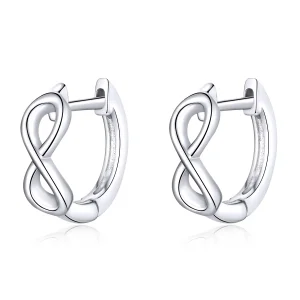 (image for) Pandora Style Silver Hoop Earrings, Infinite Love - SCE743