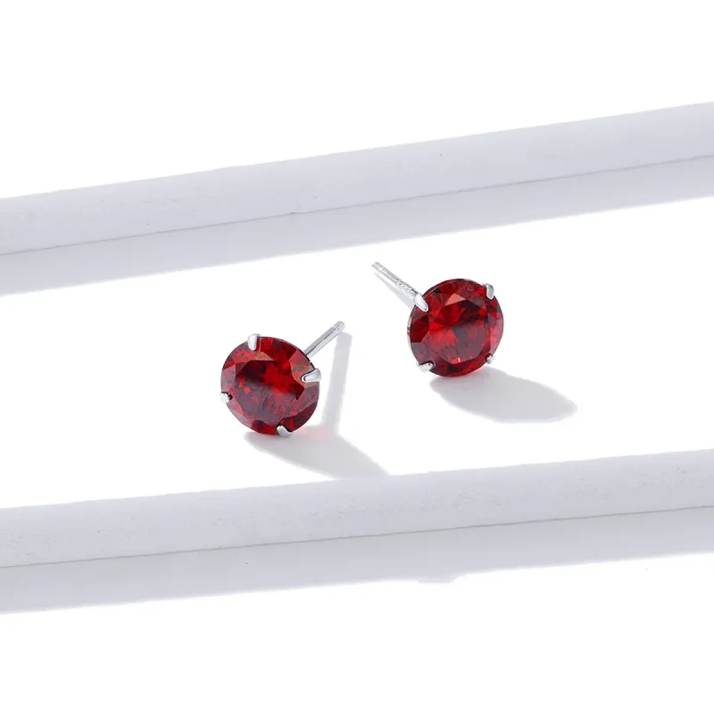 (image for) Pandora Style Silver Hoop Earrings, Spacer - BSE166-RD - View 2