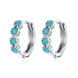 (image for) Pandora Style Silver Hoop Earrings, Stylish - SCE1127
