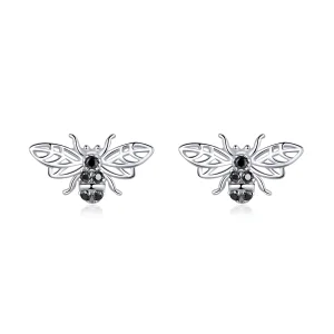 (image for) Pandora Style Silver Stud Earrings, Bee - SCE846