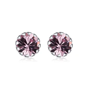 (image for) Pandora Style Silver Stud Earrings, Birthstone June - SCE862-6