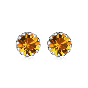 (image for) Pandora Style Silver Stud Earrings, Birthstone November - SCE862-11