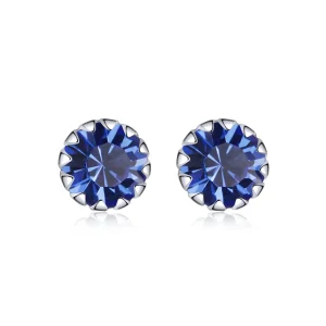 (image for) Pandora Style Silver Stud Earrings, Birthstone September - SCE862-9