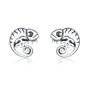(image for) Pandora Style Silver Stud Earrings, Chameleon - SCE949