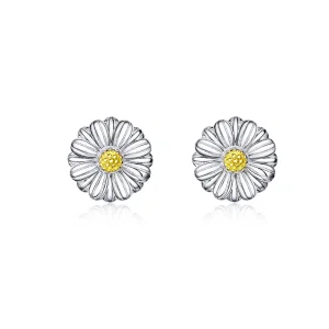 (image for) Pandora Style Silver Stud Earrings, Dazzling Daisy - SCE774