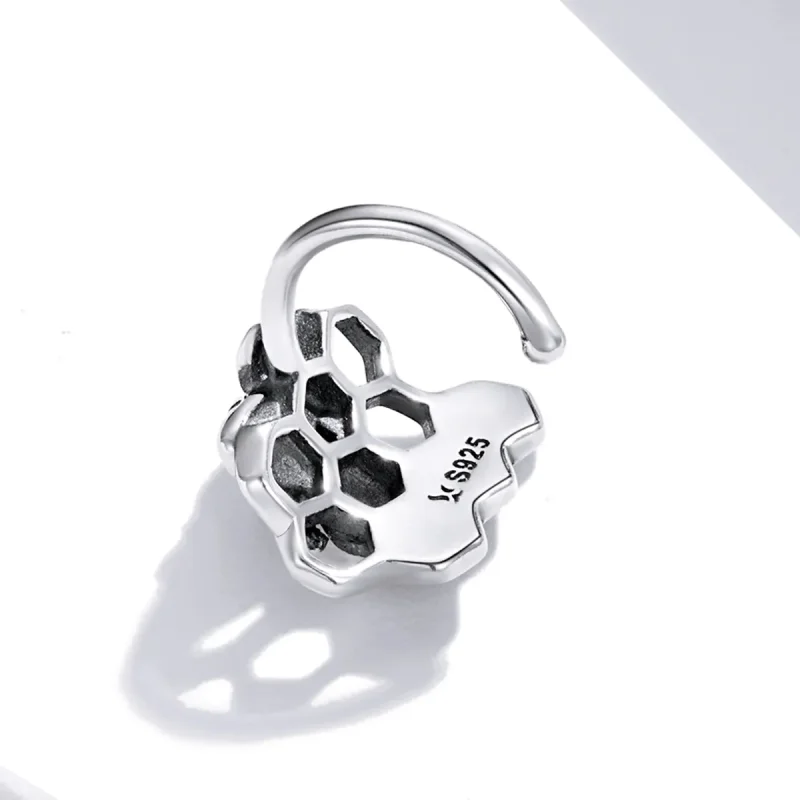 (image for) Pandora Style Silver Stud Earrings, Homing Bee - SCE1171 - View 3