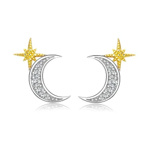 (image for) Pandora Style Silver Stud Earrings, Lunar Light - SCE729