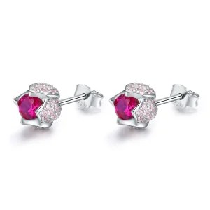 (image for) Pandora Style Silver Stud Earrings, Tulip - BSE042