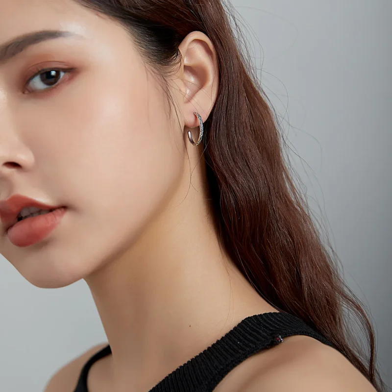 (image for) Pandora Style Silver Stud Earrings, Vintage Wreaths - SCE1129 - View 6