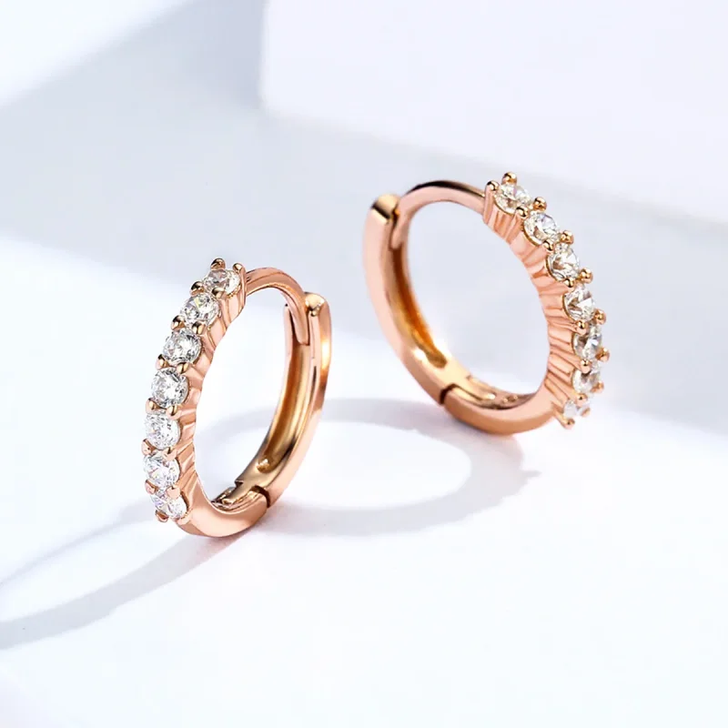 (image for) Rose Gold Declaration of Grace Hoop Earrings - PANDORA Style - SCE351-C - View 5