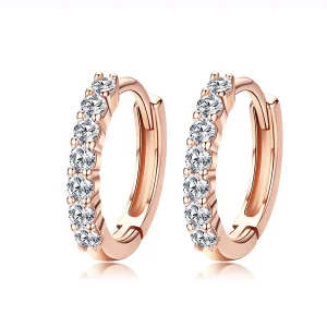(image for) Rose Gold Declaration of Grace Hoop Earrings - PANDORA Style - SCE351-C