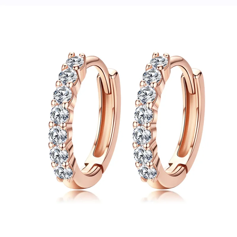 (image for) Rose Gold Declaration of Grace Hoop Earrings - PANDORA Style - SCE351-C - Product Image