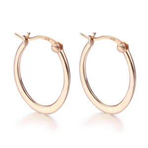 (image for) Rose Gold Hoop Earrings - PANDORA Style - SCE478