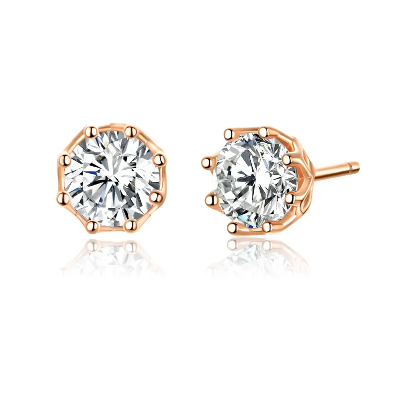 (image for) Rose Gold Light Stud Earrings - PANDORA Style - SCE499-C - Product Image