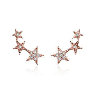 (image for) Rose Gold Secrets of Stars Stud Earrings - PANDORA Style - SCE291