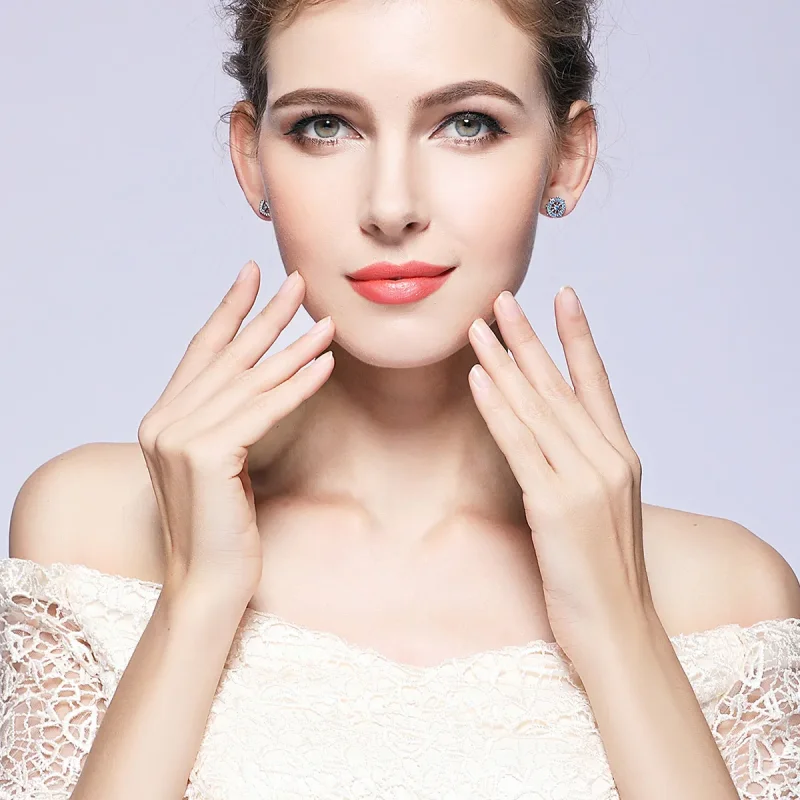 (image for) Silver Anchor Stud Earrings - PANDORA Style - SCE030 - View 3