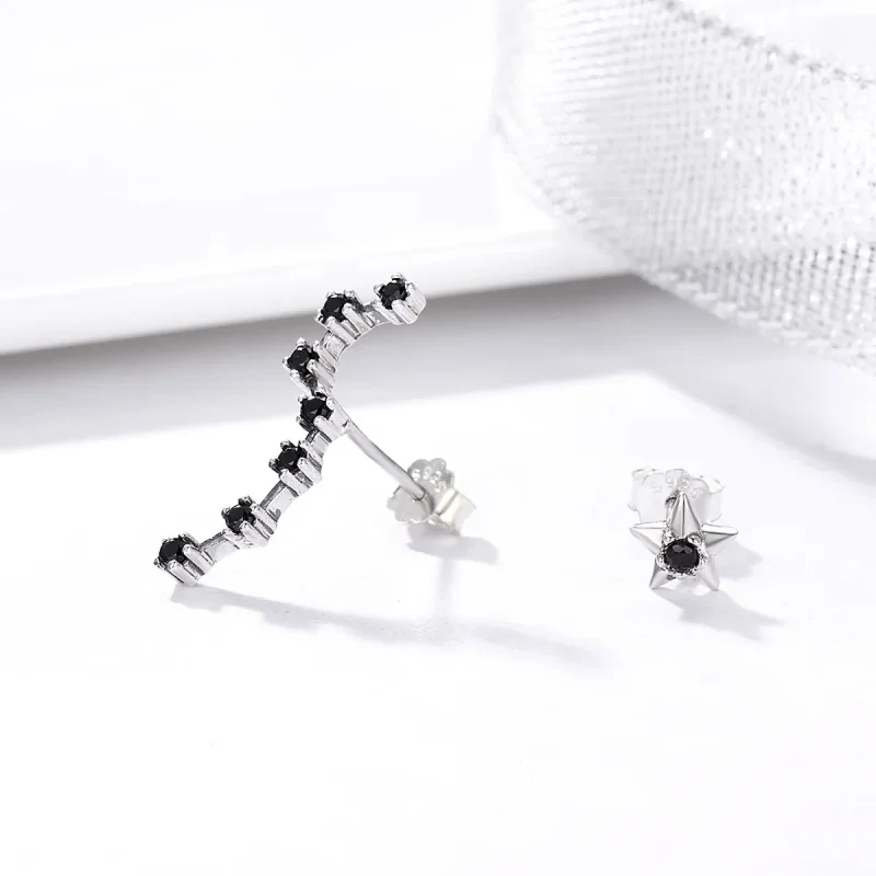 (image for) Silver Big Dipper Stud Earrings - PANDORA Style - SCE166 - View 4