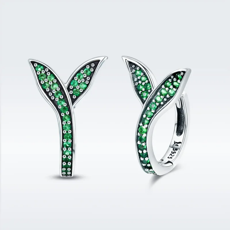 (image for) Silver Buds of Spring Hoop Earrings - PANDORA Style - SCE295 - View 3