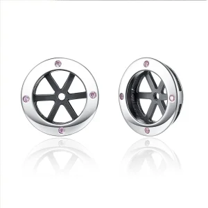 (image for) Silver Classic Shiny Stud Earrings - PANDORA Style - SCE032-1W