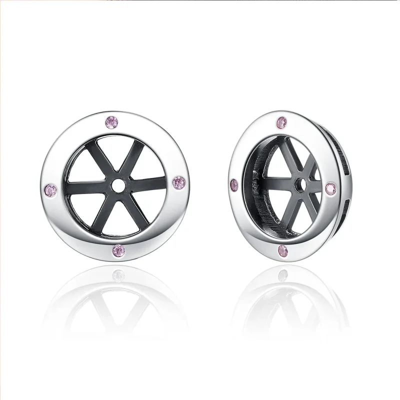 (image for) Silver Classic Shiny Stud Earrings - PANDORA Style - SCE032-1W - Product Image