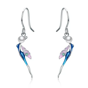 (image for) Silver Cute Fairy Hanging Earrings - PANDORA Style - SCE378