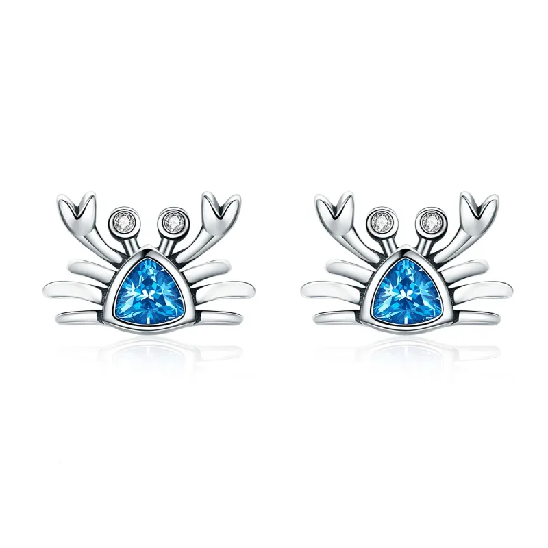 (image for) Silver Cute Little Crab Stud Earrings - PANDORA Style - SCE413 - Product Image