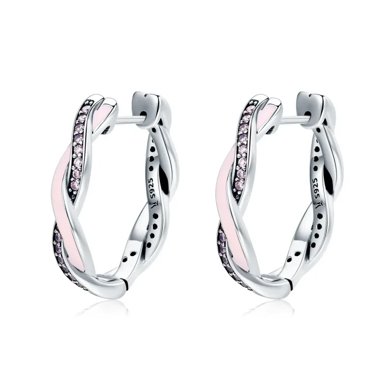 (image for) Silver Cute Rabbit Hoop Earrings - PANDORA Style - SCE297 - Product Image