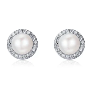 (image for) Silver Elegant Monologue Stud Earrings - PANDORA Style - SCE122