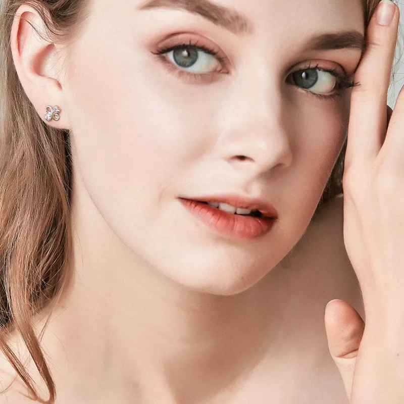 (image for) Silver Endless Love Stud Earrings - PANDORA Style - SCE455 - View 2