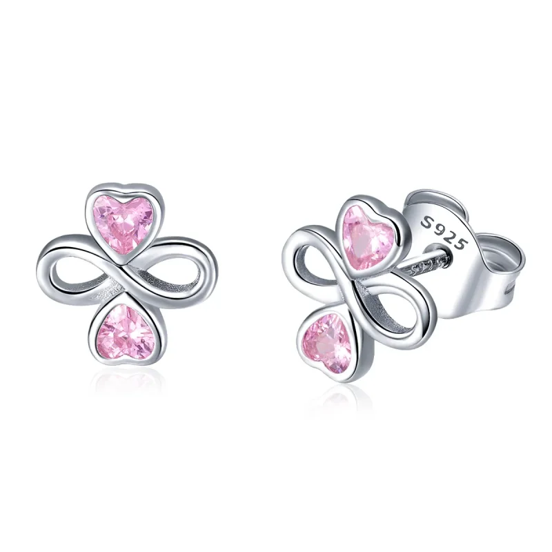 (image for) Silver Endless Love Stud Earrings - PANDORA Style - SCE455 - Product Image
