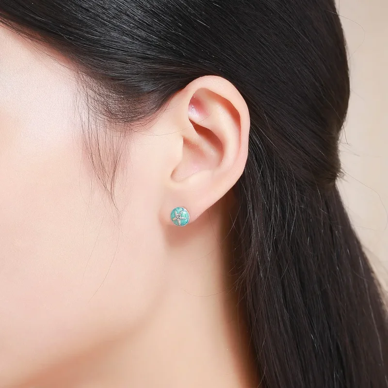 (image for) Silver Fantasy Starfish Stud Earrings - PANDORA Style - SCE205 - View 7