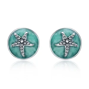 (image for) Silver Fantasy Starfish Stud Earrings - PANDORA Style - SCE205