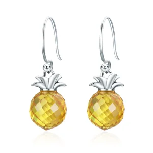 (image for) Silver Fresh Pineapple Hanging Earrings - PANDORA Style - SCE265