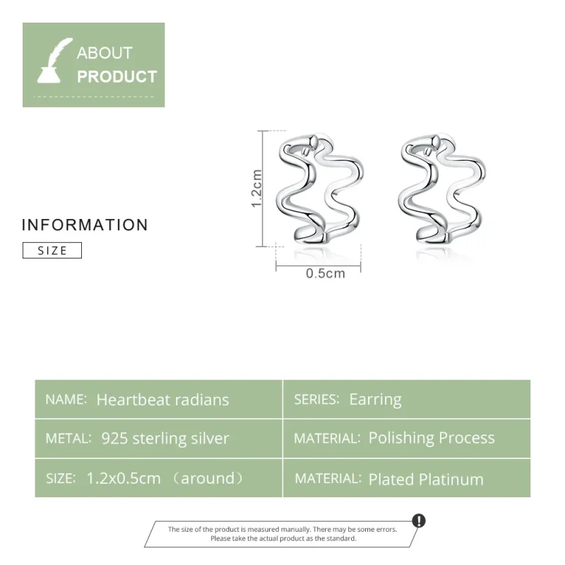 (image for) Silver Heartbeats Radians Stud Earrings - PANDORA Style - SCE672 - View 6