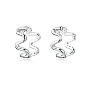 (image for) Silver Heartbeats Radians Stud Earrings - PANDORA Style - SCE672