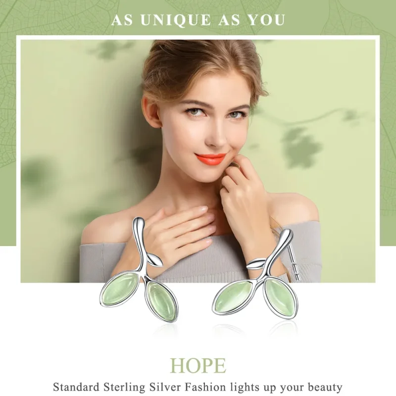 (image for) Silver Hope Stud Earrings - PANDORA Style - SCE465 - View 2