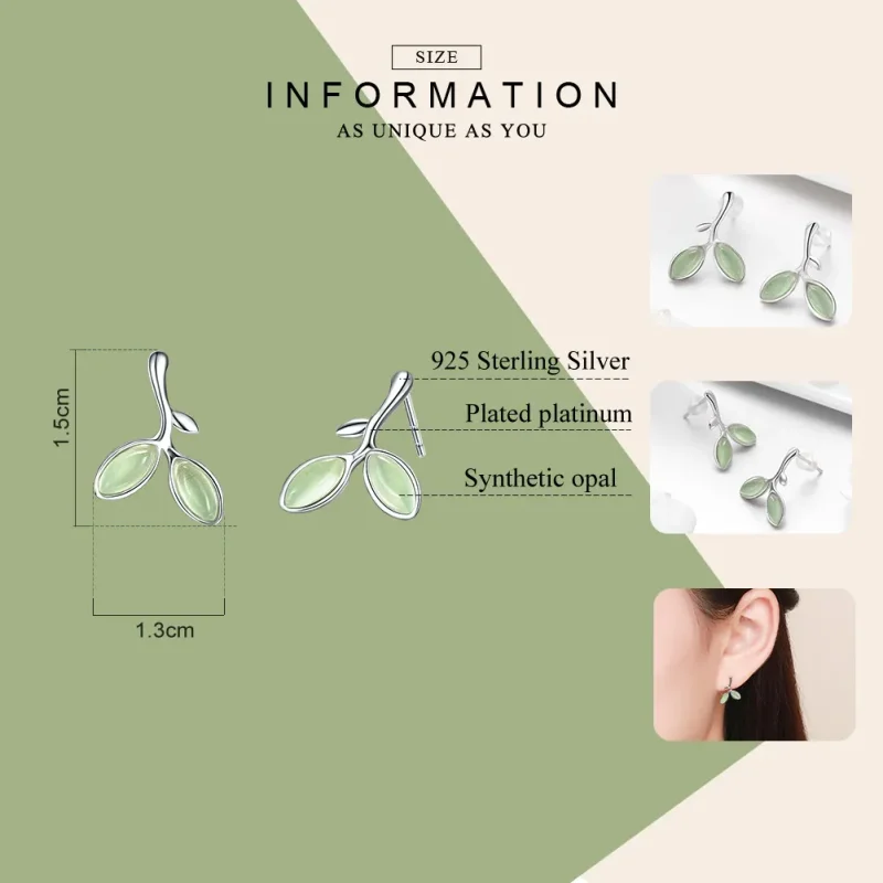 (image for) Silver Hope Stud Earrings - PANDORA Style - SCE465 - View 3