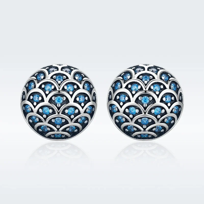 (image for) Silver Legend of The Sea Stud Earrings - PANDORA Style - SCE239 - View 2