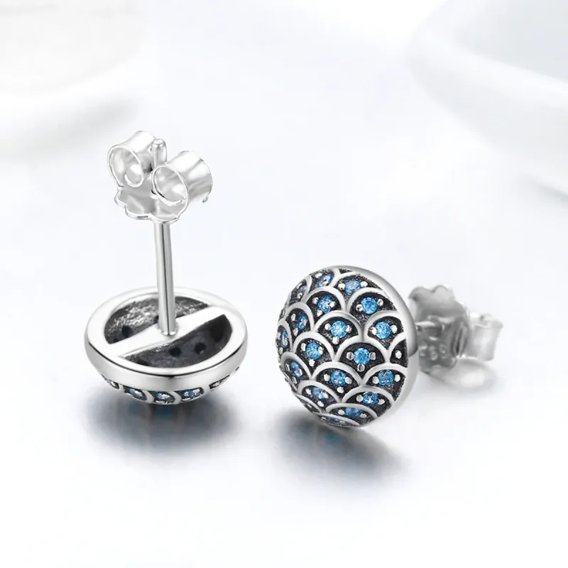 (image for) Silver Legend of The Sea Stud Earrings - PANDORA Style - SCE239 - View 4