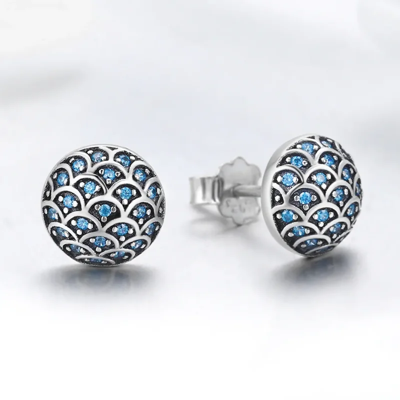 (image for) Silver Legend of The Sea Stud Earrings - PANDORA Style - SCE239 - View 5