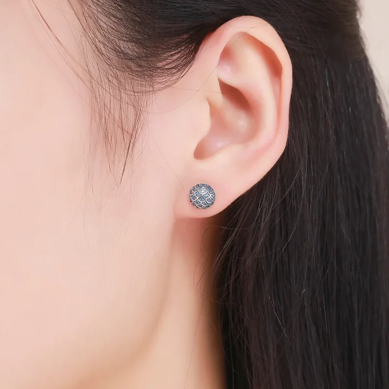 (image for) Silver Legend of The Sea Stud Earrings - PANDORA Style - SCE239 - View 6