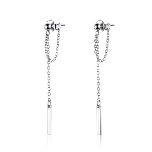 (image for) Silver Light Geometry Hanging Earrings - PANDORA Style - SCE550