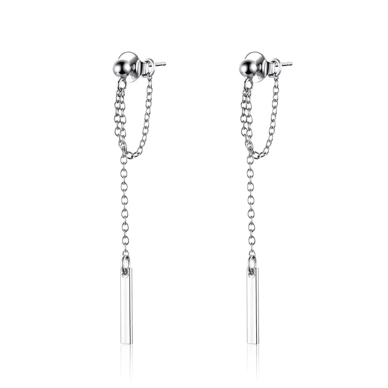 (image for) Silver Light Geometry Hanging Earrings - PANDORA Style - SCE550 - Product Image