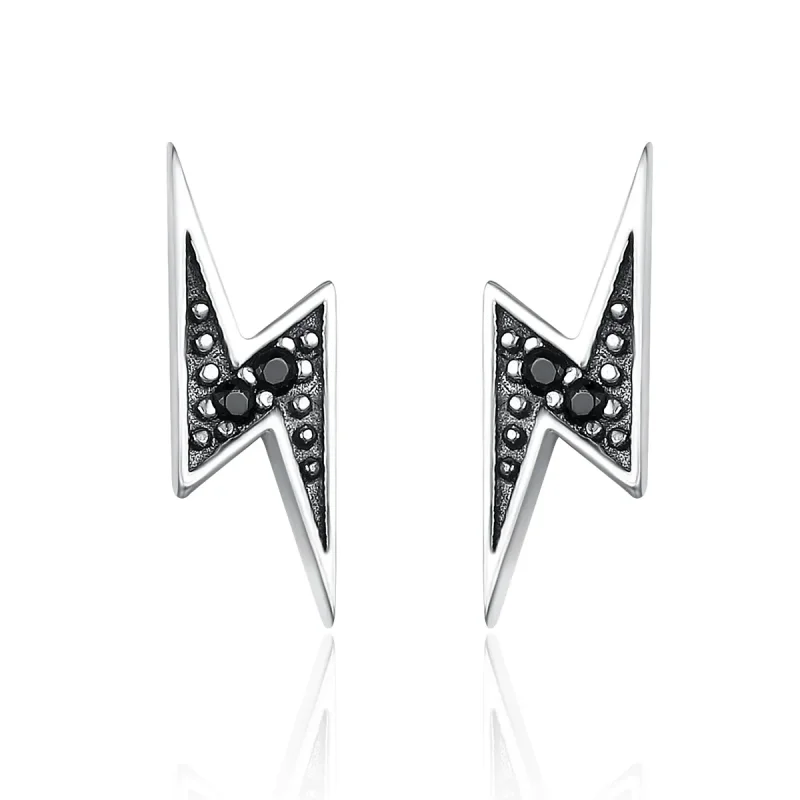 (image for) Silver Lightning Stud Earrings - PANDORA Style - SCE156 - Product Image