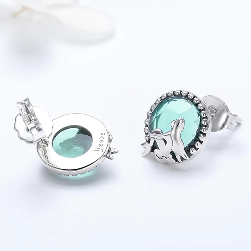(image for) Silver Love of Mermaid Stud Earrings - PANDORA Style - SCE383 - View 2