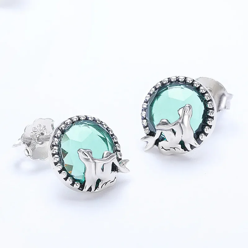 (image for) Silver Love of Mermaid Stud Earrings - PANDORA Style - SCE383 - View 4