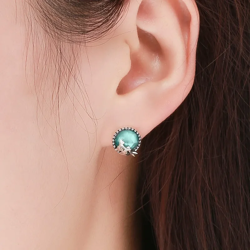 (image for) Silver Love of Mermaid Stud Earrings - PANDORA Style - SCE383 - View 5